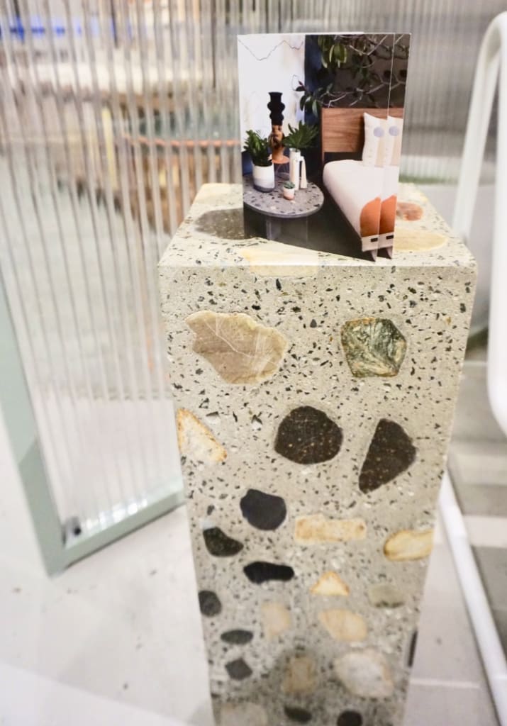 BLDWN terrazzo table at WestEdge 2019. Wescover