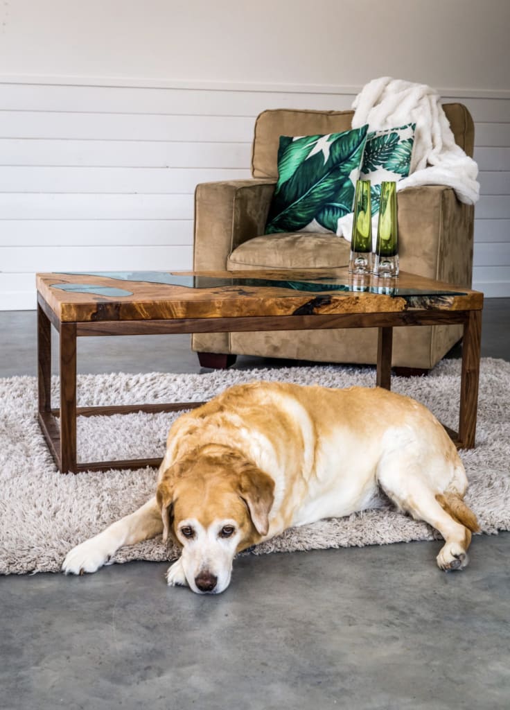 live edge coffee table