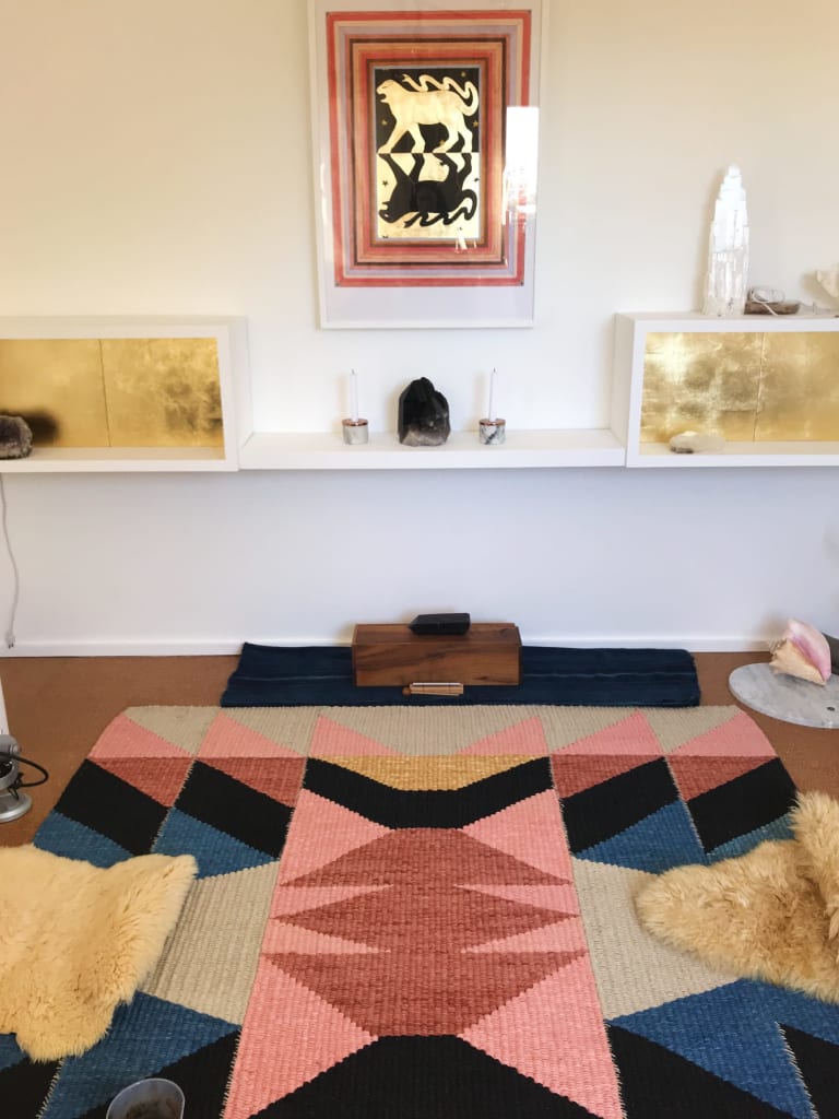 House of the Standing Moon Rug by TANU handwoven textiles