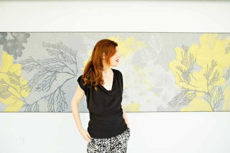 Custom Felt Mural for the Brooklyn Botanic Garden.
