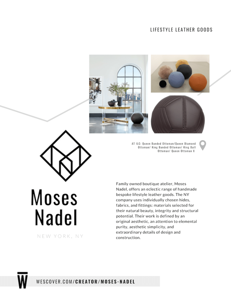 Family owned boutique atelier, Moses Nadel, offers an eclectic range of handmade bespoke lifestyle leather goods.