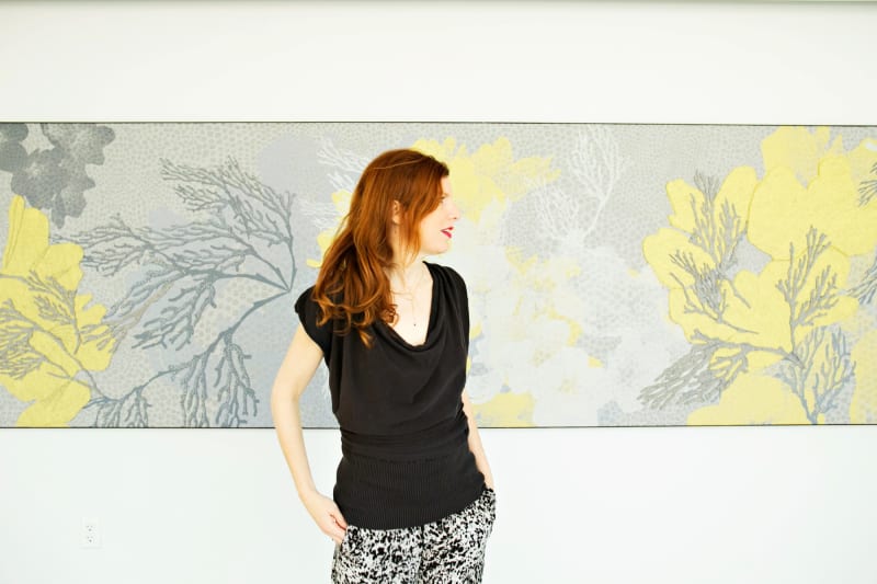 Custom Felt Mural for the Brooklyn Botanic Garden.