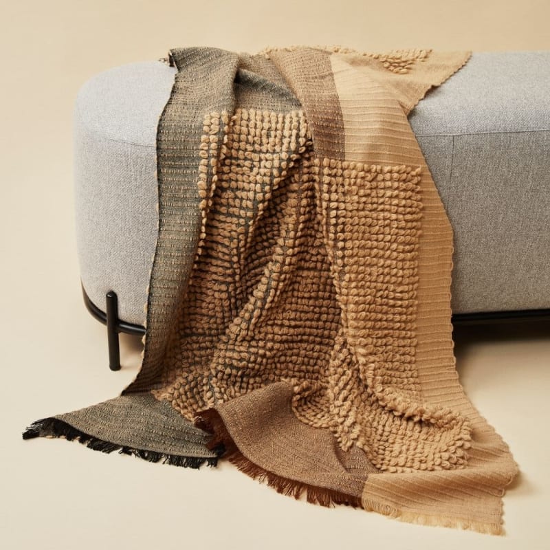 Macaroon Merino Plush Throw by Studio Variously