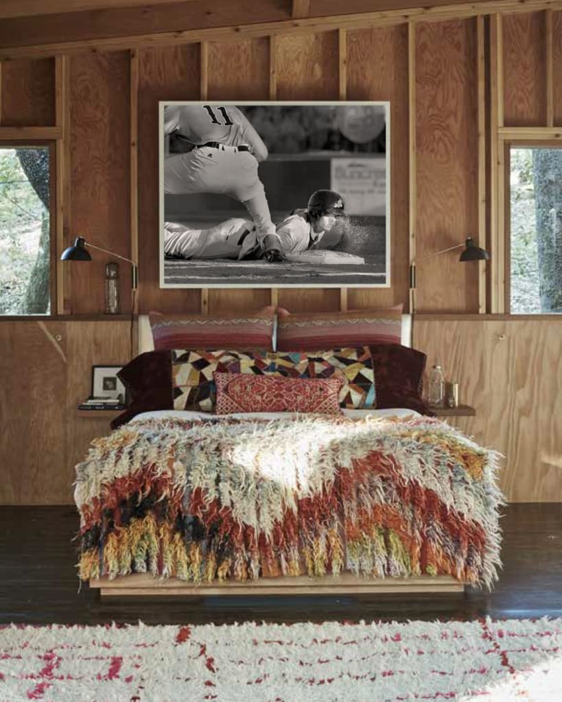 "Fantasy life - Baseball, Black and White, Color" Photography by Tabitha Soren in a Private Residence, Berkeley, CA.