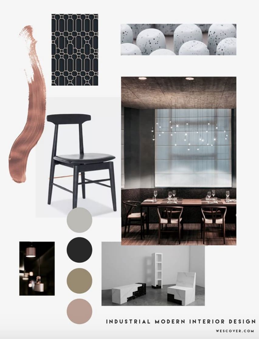 Industrial Modern Moodboard | Wescover Blogs
