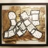 Band Aid (Gold) Painting | Mixed Media by Dede Bandaid. Item made of synthetic