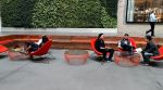 The Wire Coffee Table | Tables by Bend Goods | Airbnb Office SF, CA in San Francisco. Item composed of steel and glass