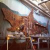 Great Wood Shark | Wall Sculpture in Wall Hangings by Monkwood Studios | Fullerton Downtown Plaza in Fullerton. Item composed of wood
