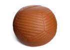 Banded Queen Leather Ball Ottoman | Benches & Ottomans by Moses Nadel | One Hundred Barclay Condominiums in New York. Item made of leather