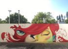 High Tide | Street Murals by Yuhmi Collective | Miami Beach Senior High School in Miami Beach