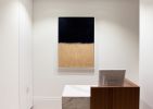 Navy & Gold, 2015. | Oil And Acrylic Painting in Paintings by Matthew Thomas | Club Quarters Hotel in Houston in Houston. Item composed of canvas & synthetic