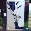Live tape art performance “Kiss” on solar panel | Mixed Media by Fabifa | Wandelism in Berlin