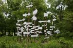 NOTICE: A Flock of Signs | Public Sculptures by Kim Beck | 100 Acres: The Virginia B. Fairbanks Art and Nature Park in Indianapolis