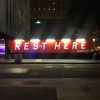 Resist Here | Street Murals by Sometimes Forever Signs | The Standard, Downtown LA in Los Angeles. Item made of synthetic