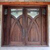 Double Solid Walnut Doors | Furniture by Black Forest Wood Co. | Private Residence, Sylvan Lake, Alberta in Sylvan Lake