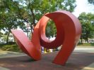 Red Buoyant | Public Sculptures by Mary Ann E. Mears | IBM in Baltimore. Item composed of aluminum