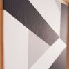 Geometric Monochrome Painting | Oil And Acrylic Painting in Paintings by Sara Weldon. Item made of canvas with synthetic