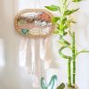 Handwoven Tapestry in Pastel Colors on Wooden Frame | Macrame Wall Hanging in Wall Hangings by Gabrielle Mitchell Studio