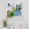 Mid Century Painting | Oil And Acrylic Painting in Paintings by Debby Neal Arts. Item composed of canvas and synthetic
