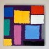 Mediterranean Geometry | Oil And Acrylic Painting in Paintings by Hugo Auler Jr. Art. Item composed of canvas and synthetic