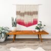 Pink and Gray Wall Hanging | Macrame Wall Hanging in Wall Hangings by Love & Fiber. Item composed of fabric & fiber