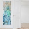 Blue Marble Wall Art | Oil And Acrylic Painting in Paintings by Debby Neal Arts. Item made of canvas