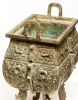 Massive Verdigris Bronze Incense Burner | Incense Holder in Decorative Objects by Lawrence & Scott. Item composed of bronze