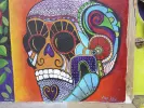 Vivid Skull | Murals by Alexandra Kube | Mercado Hollywood in Los Angeles