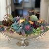 Silk Succulent Centerpiece | Floral Arrangements by Fleurina Designs. Item composed of fabric & aluminum