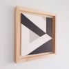 Geometric Monochrome Painting | Oil And Acrylic Painting in Paintings by Sara Weldon. Item made of canvas with synthetic