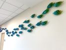 "Ribbons of Colors" | Wall Sculpture in Wall Hangings by Lea de Wit | Saint Francis Cancer Center in Tulsa. Item composed of glass