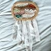 Handwoven Tapestry in Pastel Colors on Wooden Frame | Macrame Wall Hanging in Wall Hangings by Gabrielle Mitchell Studio