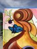 Strings and Wings 3 | Street Murals by Alexandra Kube | Chandler Blvd & Tujunga Ave, North Hollywood in Los Angeles
