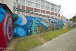 Concrete Tree | Street Murals by Paul Santoleri | Manayunk Canal Towpath in Philadelphia. Item made of synthetic