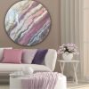 Blissful Blush Resin Artwork | Oil And Acrylic Painting in Paintings by ANTUANELLE. Item composed of synthetic