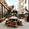 Communal Wood Table and Chairs | Tables by Knibb Design by Sean Knibb | The LINE LA in Los Angeles