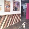 Custom Angled Wall Paneling | Wall Treatments by Monkwood Studios | Monkwood Studio in Fullerton. Item made of wood