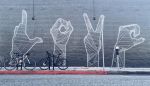 Love | Street Murals by Allison Kunath | The Brixton in Santa Monica. Item made of synthetic