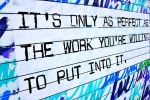Only As Perfect As | Street Murals by Ruben Rojas. Item made of synthetic