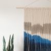 Extra Large Hand Dyed Modern Macrame Wall Hanging | Wall Hangings by Love & Fiber. Item composed of cotton & fiber