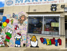 Sanrio Song | Street Murals by Darin | N&M Market in Oakland. Item made of synthetic