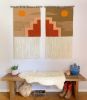 Woven Diptych | Embroidery in Wall Hangings by Estudio Zanny. Item made of fabric with fiber