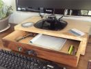 Floating desk and monitor stand combo | Tables by Dust & Spark. Item made of wood