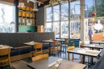 Palindrome 8 Chandelier | Chandeliers by Rich Brilliant Willing | Superba Food + Bread in Los Angeles