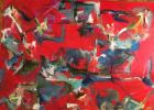 "Reassembling" | Oil And Acrylic Painting in Paintings by Julie Shunick Brown. Item composed of synthetic