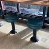 Floor Mounted Counter Stool - 6050-224 | Chairs by Richardson Seating Corporation | Hayden Hall in Chicago. Item composed of brass and leather