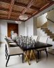 Golden Blaze Dining Table | Tables by Alex Drew & No One. Item made of walnut & steel