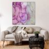 Pink and Gold Acrylic Painting | Oil And Acrylic Painting in Paintings by Debby Neal Arts. Item composed of synthetic