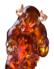 "Fearless & Undaunted" Crystal Bull Sculpture | Sculptures by Lawrence & Scott | Lawrence & Scott in Seattle. Item composed of glass