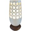 Bullet Table Lamp - Demi Lace | Lamps by Lynne Meade. Item made of walnut with stoneware